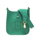 Hermes Shoulder Bag Evelyne TPM 16 Taurillon Clemence Vert Green