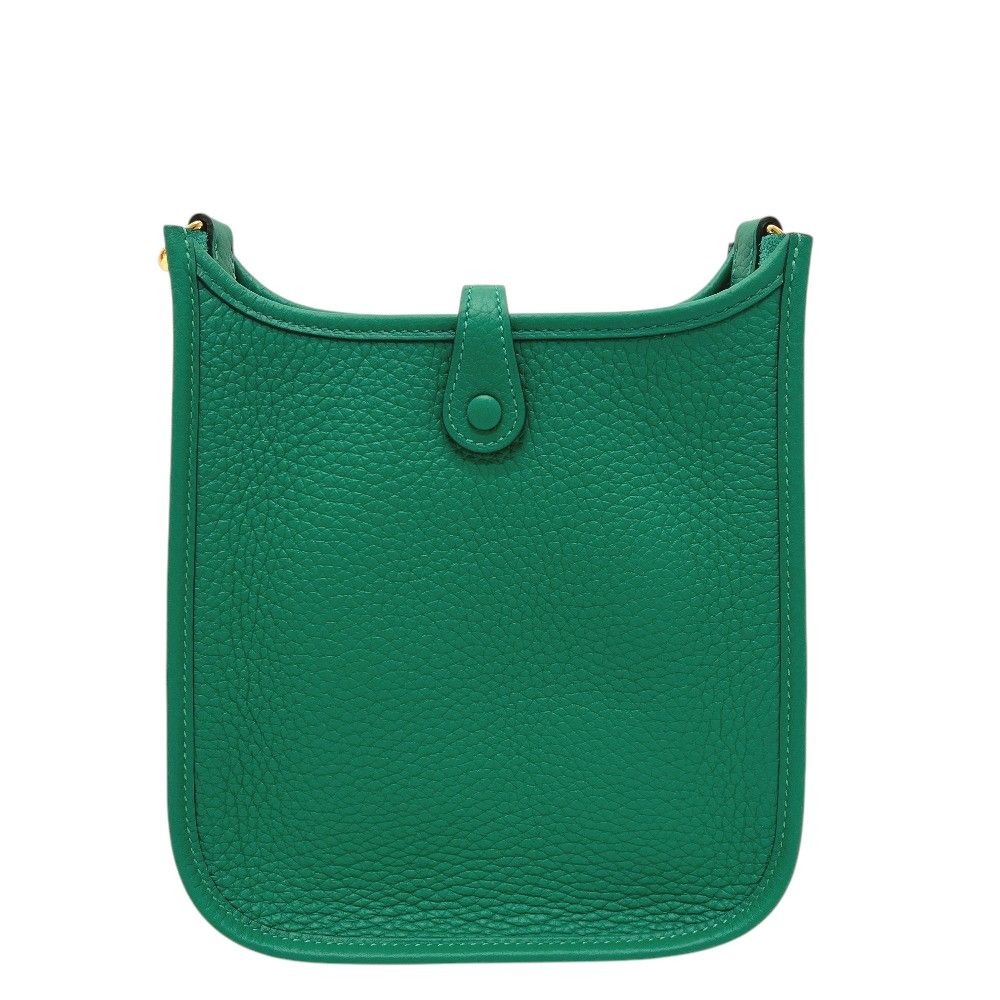 Hermes Shoulder Bag Evelyne TPM 16 Taurillon Clemence Vert Green — view 2
