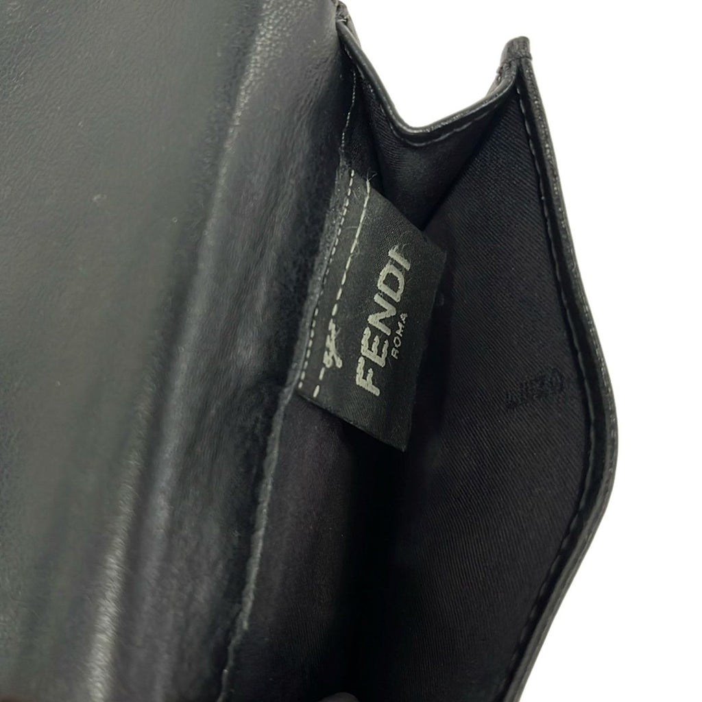Fendi Trifold Wallet Bugs Black Leather — view 4