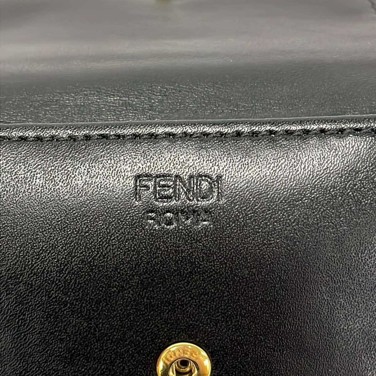 Fendi Trifold Wallet Bugs Black Leather — view 5