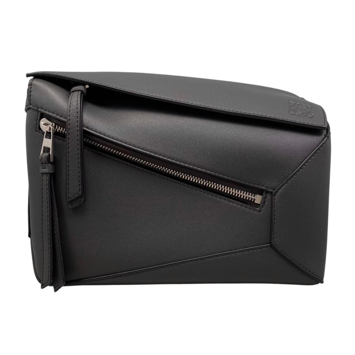 Loewe Belt Bag Puzzle Small Classiccalfskin Anagram Logo Darkgray Silver