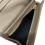 Gucci 2 Folding Wallet GG Marmont Gray Beige Leather — view 5