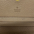 Gucci 2 Folding Wallet GG Marmont Gray Beige Leather — view 6