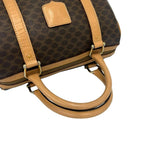 Celine Vintage Macadam Brazon Triomphe Leather Mini Boston Bag Brown — view 4