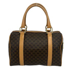 Celine Vintage Macadam Brazon Triomphe Leather Mini Boston Bag Brown — view 3