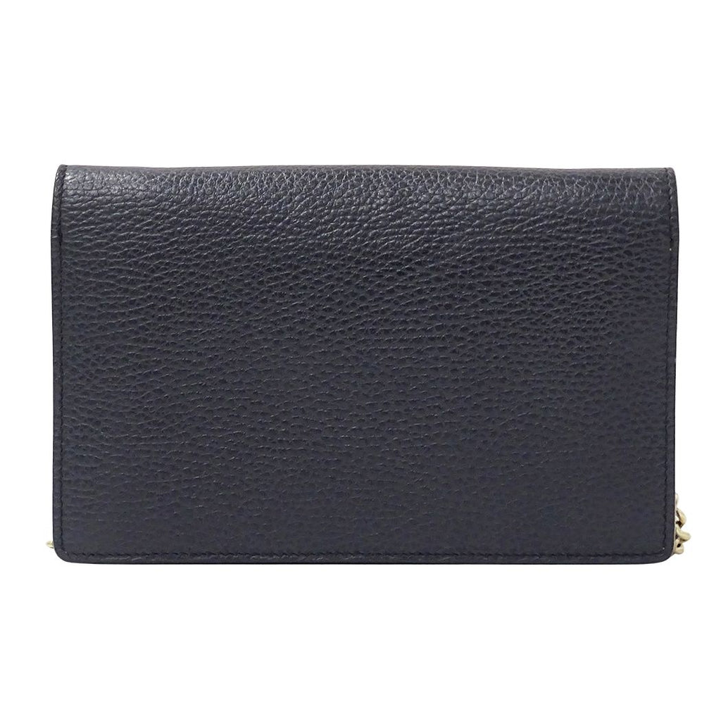Gucci Wallet Shoulder Soho Leather Navy Chain — view 2