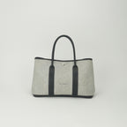 Hermes Garden Party PM 36 Tote Toile Ash Noir Black Silver Handbag — view 3