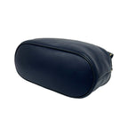 Dior Vintage CD Logo Leather 2-Way Shoulder Bag Navy — view 8