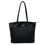 Dior Vintage Honeycomb Logo Leather Tote Shoulder Bag Black — view 3