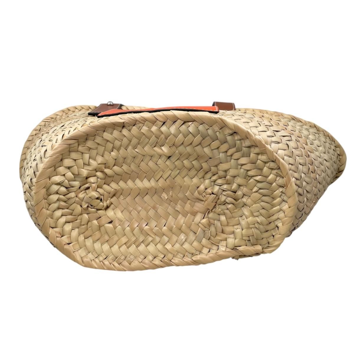 Loewe Handbag Bag Small Calfskin Anagram Logo Patch Natural Orange Brown — view 6