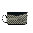 Gucci Vintage GG Logo Handle Leather Shoulder Bag Sacoch Pochette Navy — view 3
