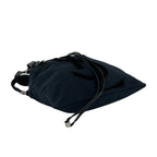 Saint Laurent Vintage YSL Logo Canvas Leather Velour Drawstring Handbag Navy — view 7