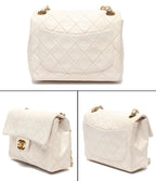Chanel Chain Shoulder Bag Crossbody Gold Single Flap Mini Quilted Lambskin — view 2
