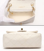 Chanel Chain Shoulder Bag Crossbody Gold Single Flap Mini Quilted Lambskin — view 4