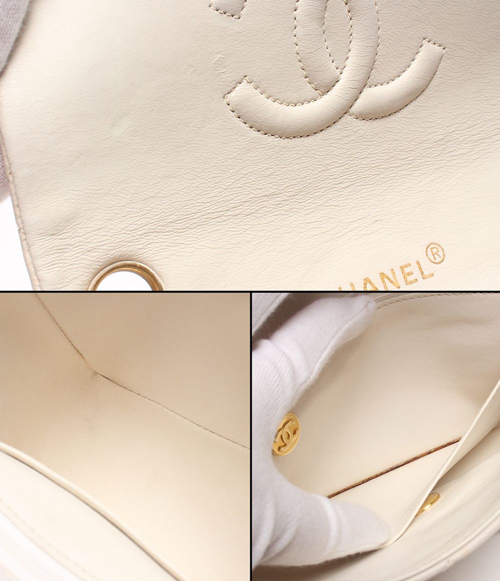 Chanel Chain Shoulder Bag Crossbody Gold Single Flap Mini Quilted Lambskin — view 9