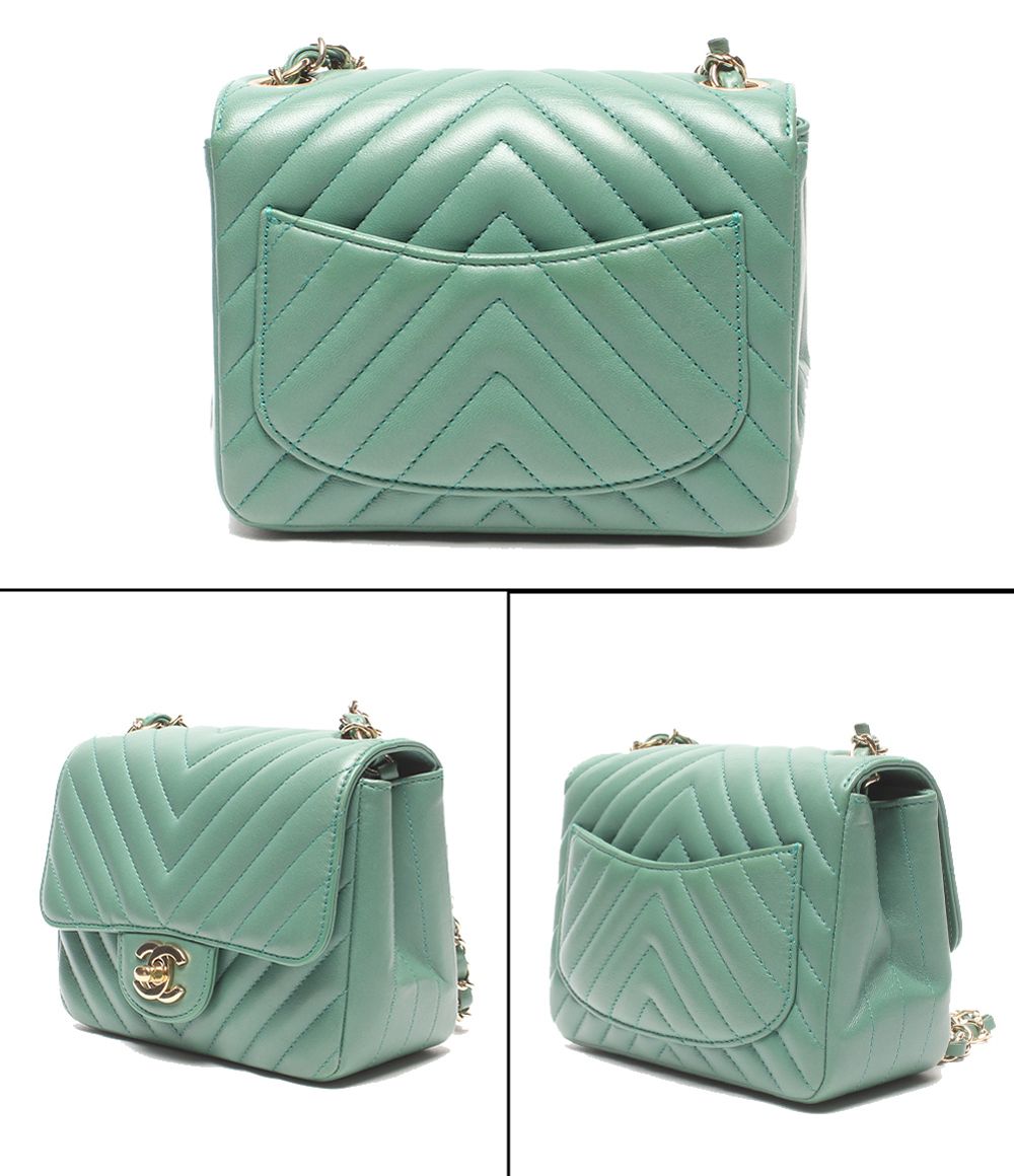Chanel Chain Shoulder Bag Crossbody Gold Stitch Blanc Single Flap 23 — view 2