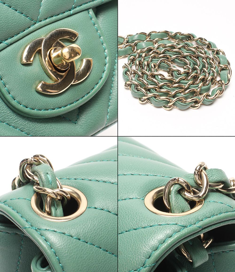 Chanel Chain Shoulder Bag Crossbody Gold Stitch Blanc Single Flap 23 — view 9
