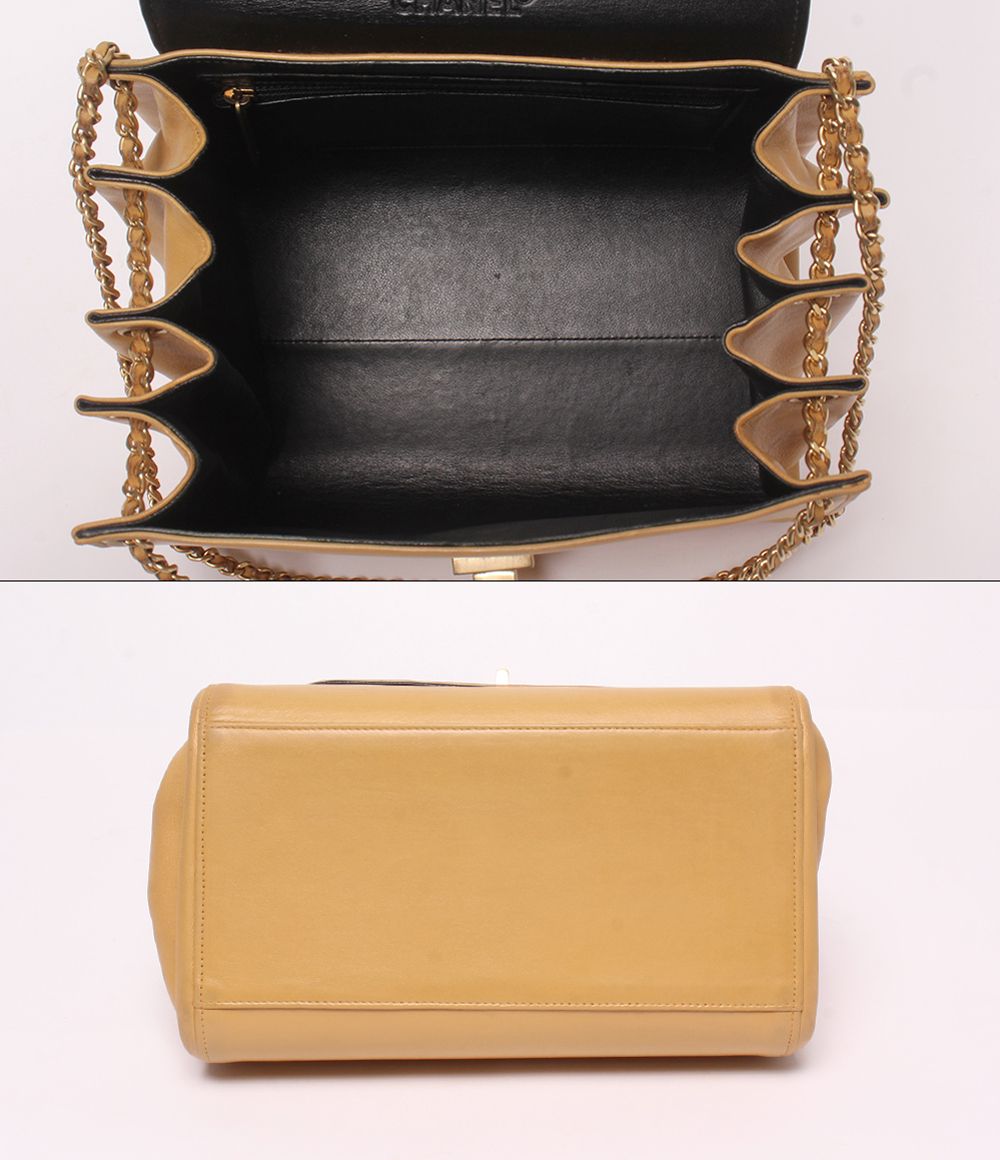 Chanel Chain Shoulder Bag Gold Chocolate Bar 2.55 — view 3