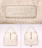 Chanel Tote Mini Boston Bag Silver Chocolate — view 4