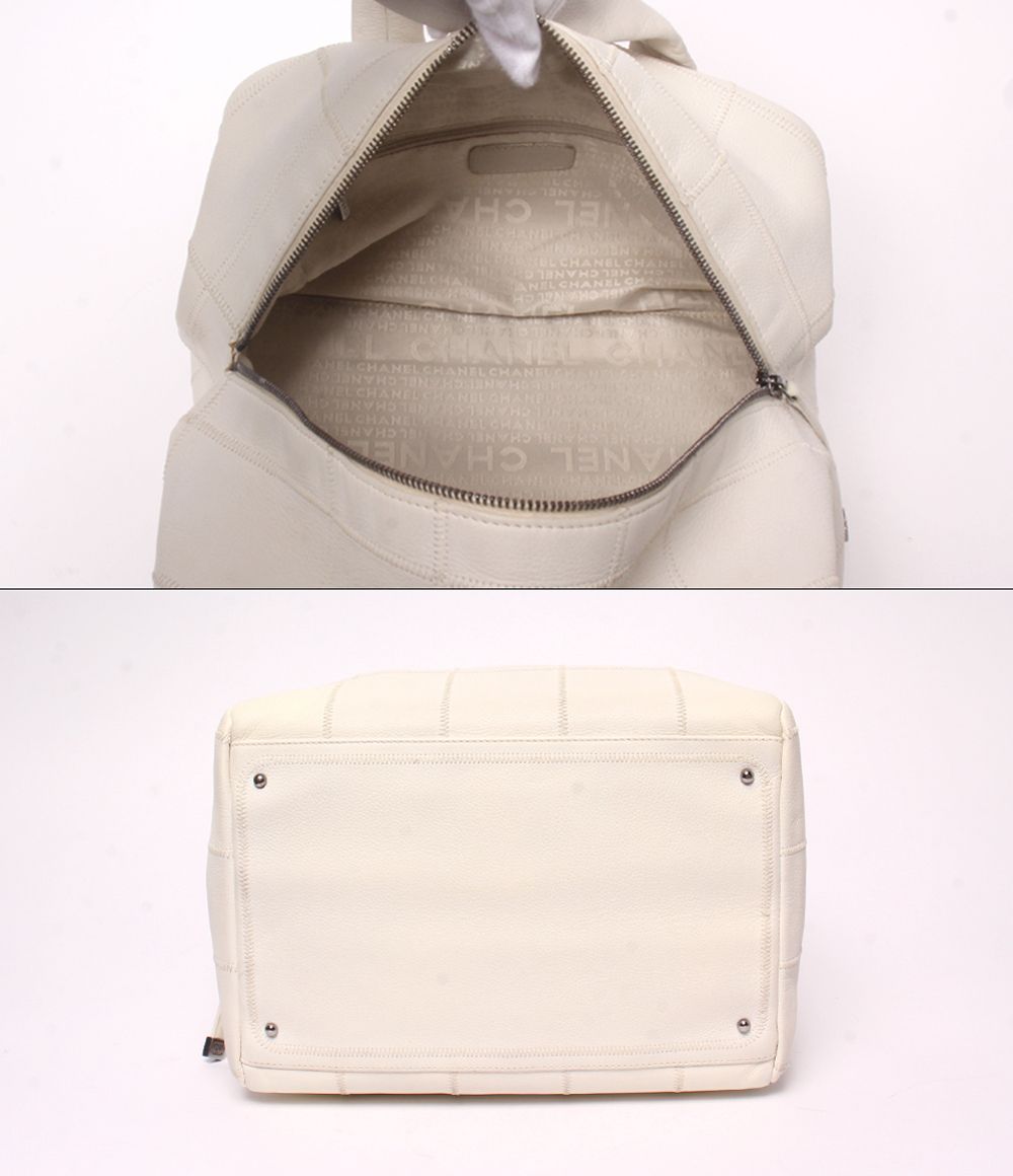 Chanel Tote Mini Boston Bag Silver Chocolate — view 3