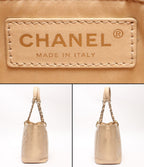 Chanel Chain Shoulder Bag Tote Bag Gold Quilted Caviar Leather Grand Shopping — view 4