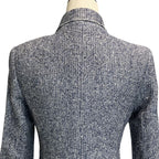 Chanel Lining Camellia CC Logo Button Linen Summer Tweed Jacket 38 Navy — view 5
