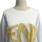 Fendi Fisheye Cropped Sweatshirt M White — view 5