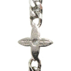 Louis Vuitton Metal Necklace Monogram Low LV Flower Silver — view 5