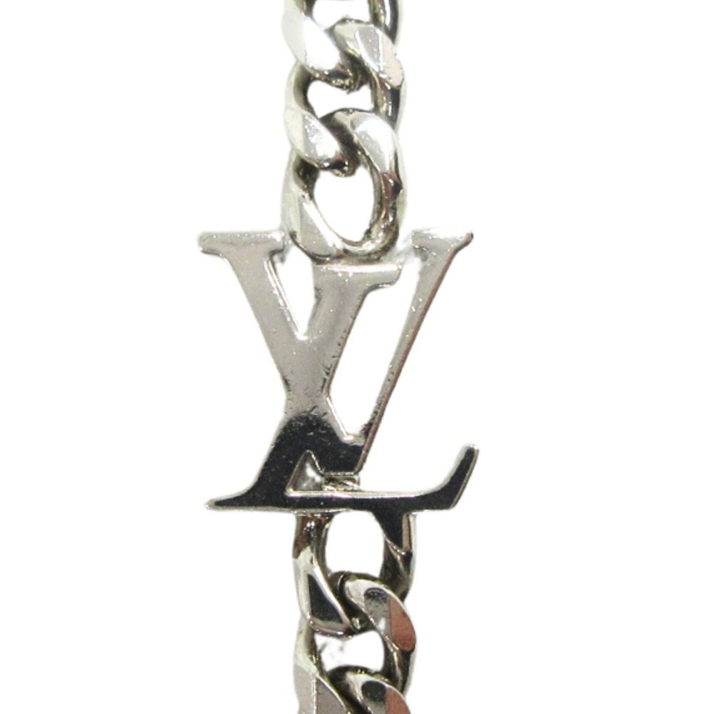 Louis Vuitton Metal Necklace Monogram Low LV Flower Silver — view 7