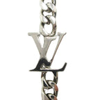Louis Vuitton Metal Necklace Monogram Low LV Flower Silver — view 7