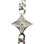 Louis Vuitton Metal Necklace Monogram Low LV Flower Silver — view 8