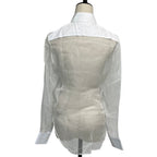 Dior Sheer Cut Replacement Blouse 40 White — view 3