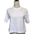Fendi Already Cleaned Shoulder Rubber Logo Cropped T-Shirt Xxs White