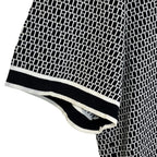 Hermes Vintage All Over Pattern Cotton Knit T-Shirt L Black White Sweater — view 3