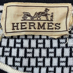 Hermes Vintage All Over Pattern Cotton Knit T-Shirt L Black White Sweater — view 6