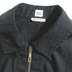 Hermes Mosaic Pattern Front Zip Dress 38 Black — view 7