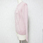 Hermes Lift Double Cashmere 100% Knit Sweater 38 Pink — view 3