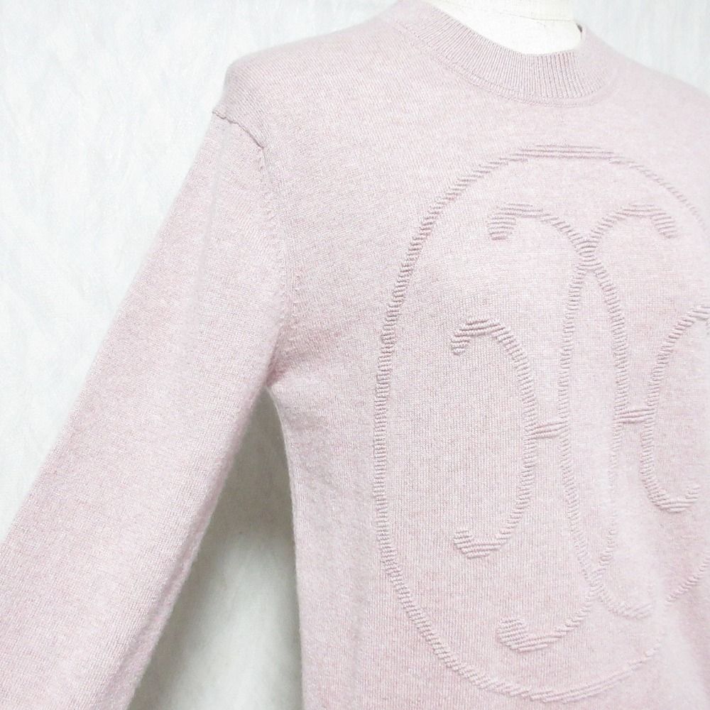 Hermes Lift Double Cashmere 100% Knit Sweater 38 Pink — view 4