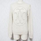 Hermes Lift Double Cashmere 100% Knit Sweater 38 Beige