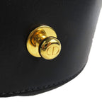 Dior Flower Motif Floral Pattern Decoration Leather Belt Black Gold — view 5