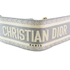 Dior Embroidery Logo Canvas Maxi Belt 75 Gray — view 3