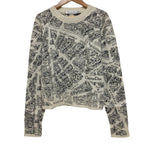 Dior Plan de Paris Cashmere Knit Sweater 40 White