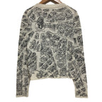 Dior Plan de Paris Cashmere Knit Sweater 40 White — view 3