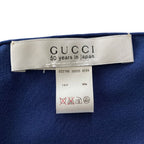 Gucci Flora Print Silk Scarf Navy — view 5