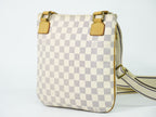 Louis Vuitton LV Pochette Damier Azur Shoulder Bag White Gray Second — view 2