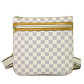 Louis Vuitton LV Pochette Damier Azur Shoulder Bag White Gray Second