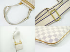 Louis Vuitton LV Pochette Damier Azur Shoulder Bag White Gray Second — view 6