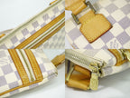 Louis Vuitton LV Pochette Damier Azur Shoulder Bag White Gray Second — view 7