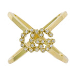 Gucci GG Diamond YG Ring Yellow Gold Second