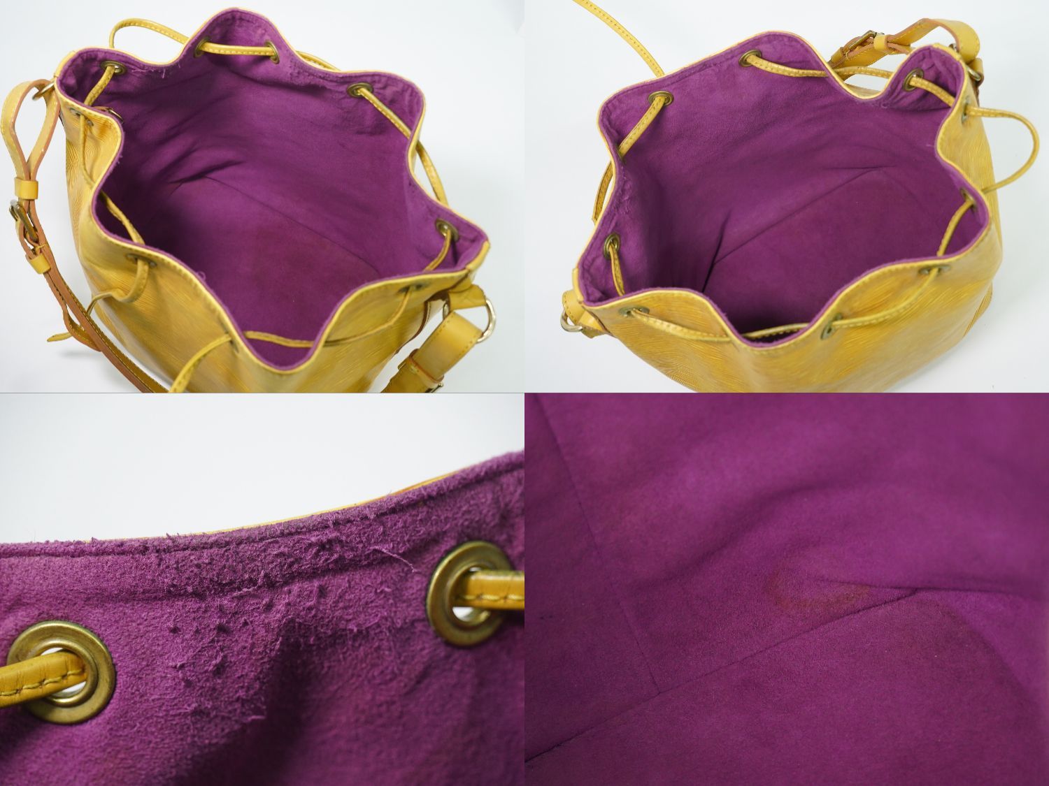 Louis Vuitton LV Petit Noe Epi Leather Shoulder Bag Yellow Noe Second — view 8